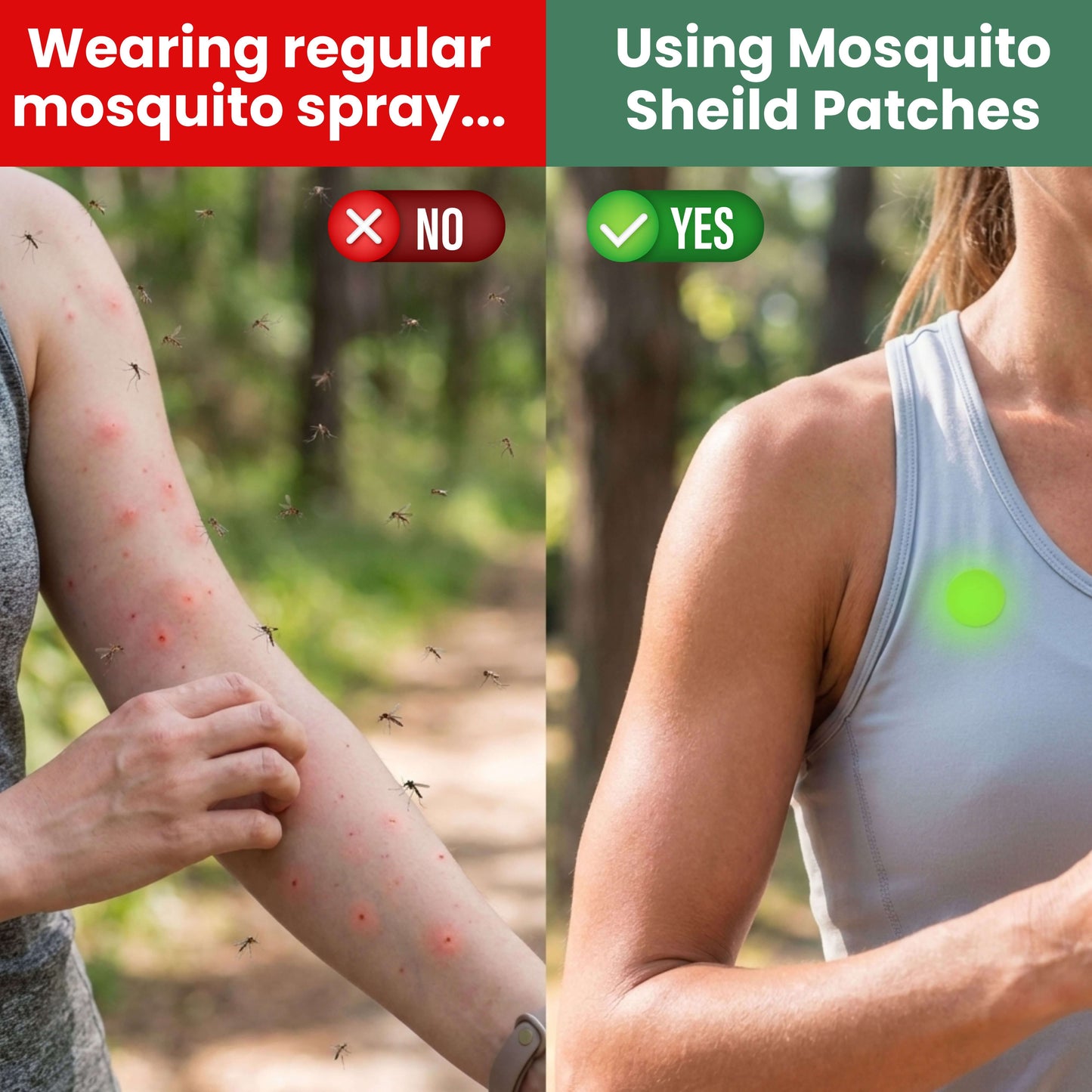 Mosquito Shield Patches - Slow Release Protection for All Day Defense